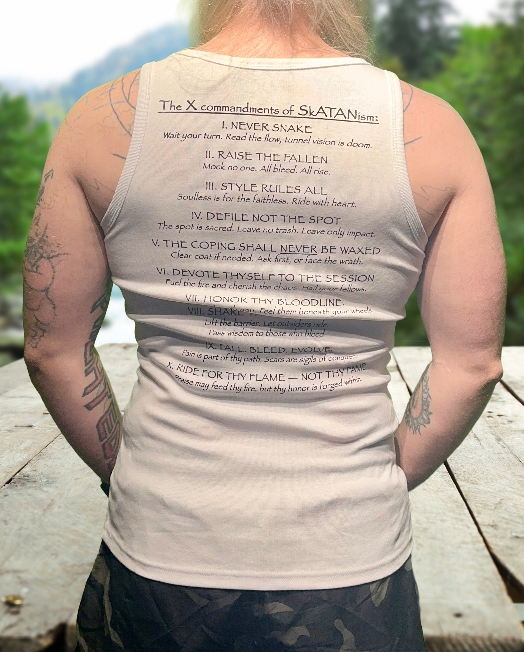 InSkATANweTrust X Commandments Singlet
