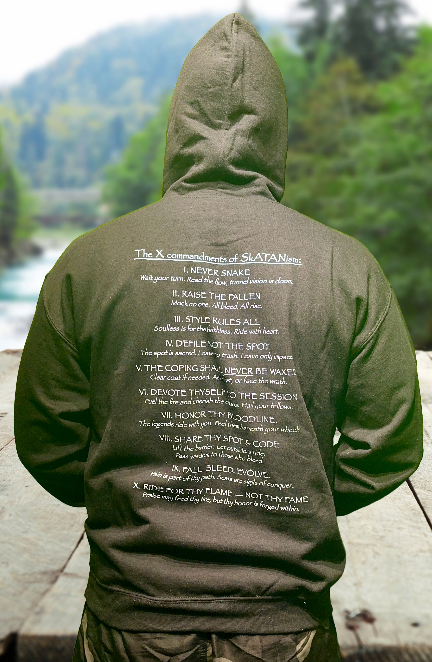 InSkATANweTrust X Commandments Hoodie