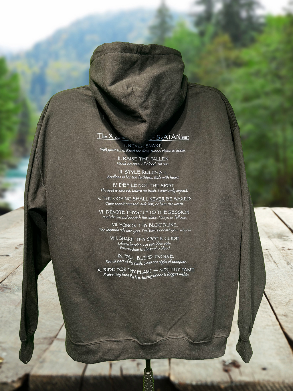InSkATANweTrust X Commandments Hoodie