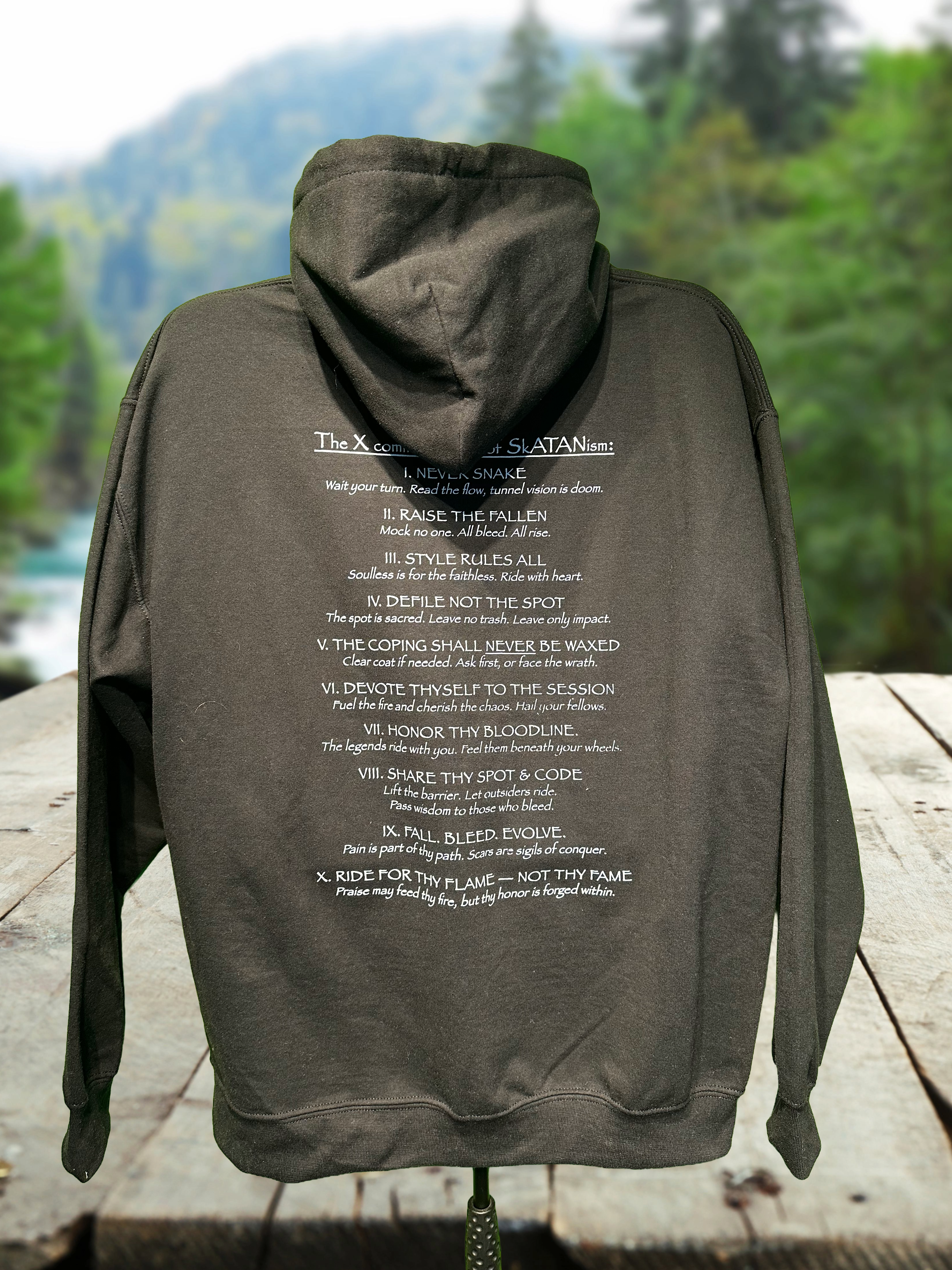InSkATANweTrust X Commandments Hoodie