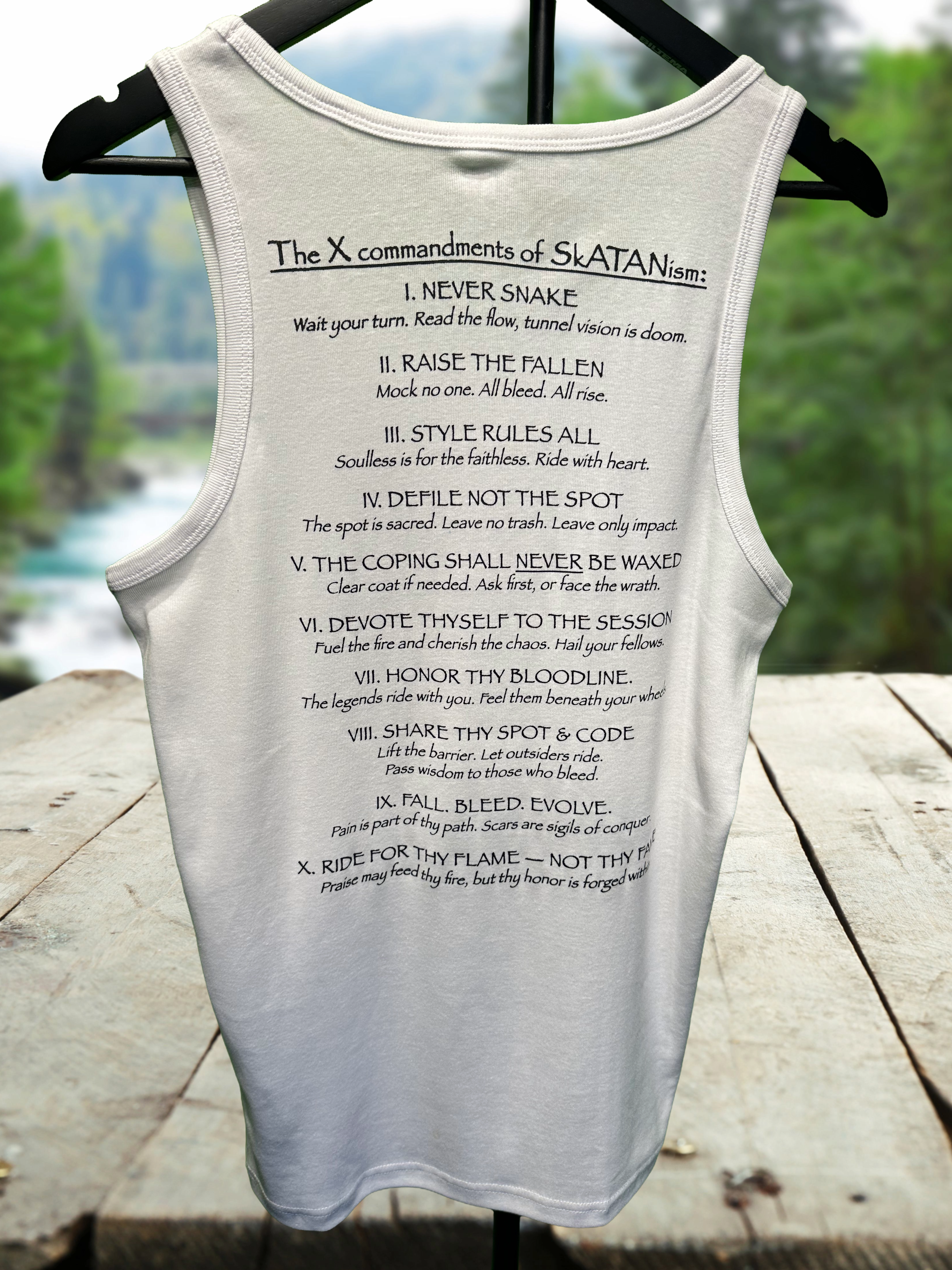 InSkATANweTrust X Commandments Singlet